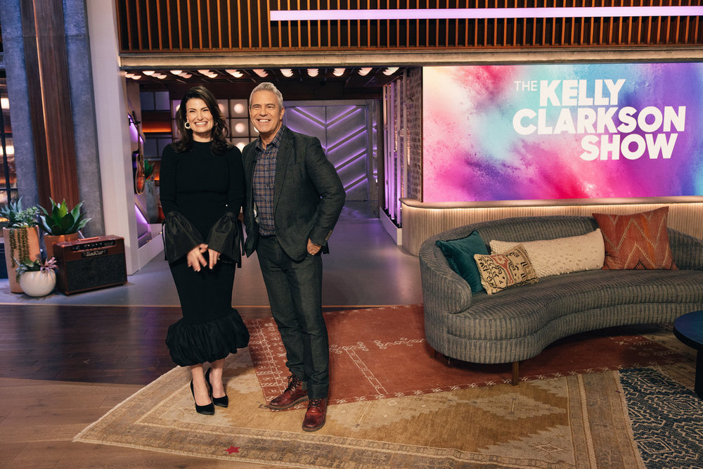 Andy Cohen and Idina Menzel on The Kelly Clarkson Show