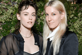 Kristen Stewart and Dylan Meyer attend the CHANEL and Charles Finch Annual Pre-Oscar Dinner at The Polo Lounge at The Beverly Hills Hotel on March 09, 2024 in Beverly Hills, California.
