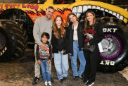 Cash Warren, Jessica Alba, and their children attend the Monster Jam World Finals at SoFi Stadium on May 18, 2024 in Inglewood, California.
